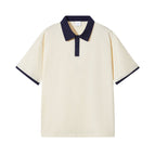 Beige Apricot Navy Blue