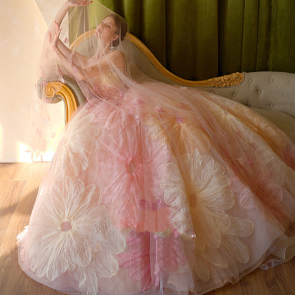 Wedding Dress Skirt Train Bride Performance Art