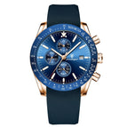 P988 Rose Gold Blue Silicone