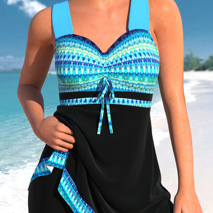 Plus Size Quick-drying Women's Split Skirt Bikini Swimsuit