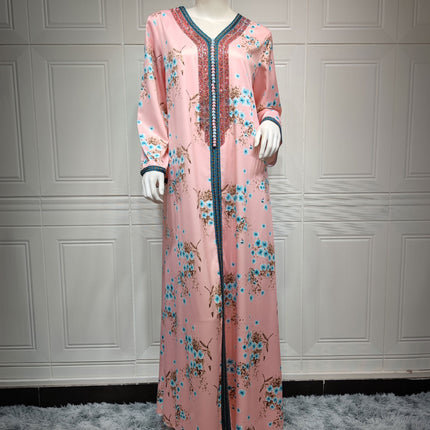 New Hot Diamond Muslim Print Dress
