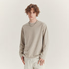 Men's Long-sleeved T-shirt Loose Round Neck Contrast Color Top