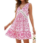 Women's Summer Dresses 2025 Casual Boho Sleeveless V Neck Loose Cover Up Beach Sundresses