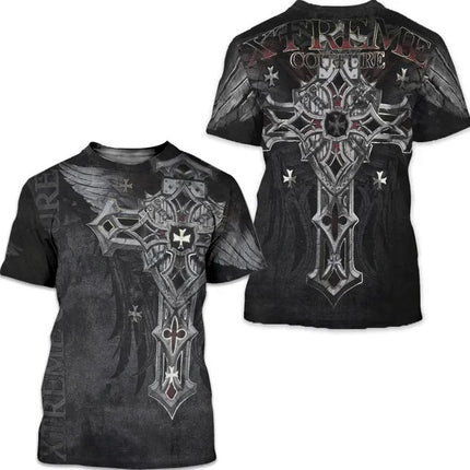 Trendy New T-shirt Foreign Trade Casual Dark Knight Short Sleeve