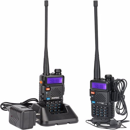 Two Sets Of Baofeng UV-5R 5W Walkie Talkies