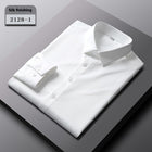 Elastic Silk Men's Long-sleeved Non-ironing Solid Color Breathable Shirt