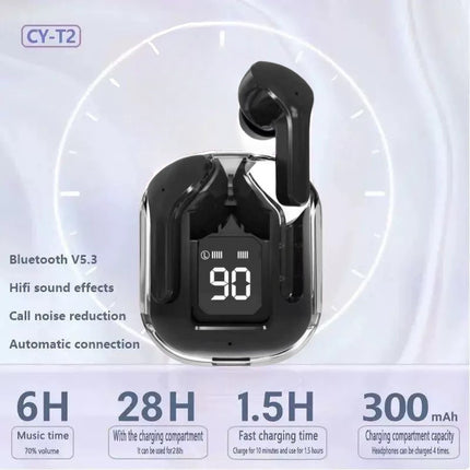 Bluetooth 5.3 Over-ear Headphones, Air31 True Wireless Stereo Hi-fi Sound Headphones, Nirkabel Headphones LED