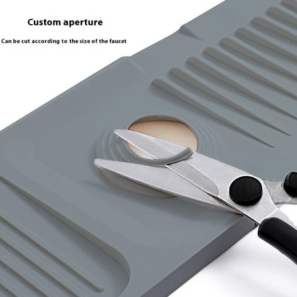 Silicone Faucet Splash-proof Pad Bathroom Kitchen Pad Splash-proof Water Draining Pad Faucet Bottom Large Thickened