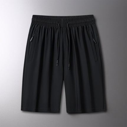 Ice Silk Shorts Men's Thin Loose Oversized Track Pants