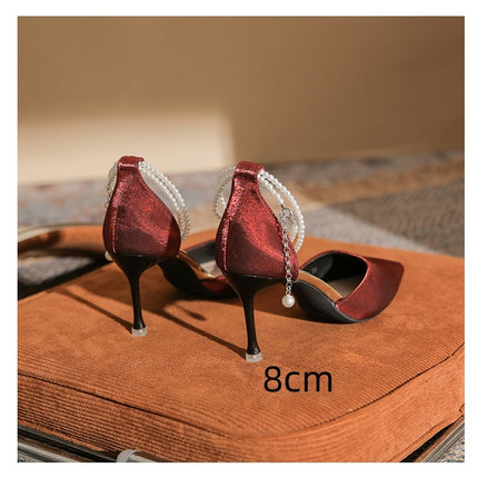 High Heels Stiletto Toe Box Buckle Sandals