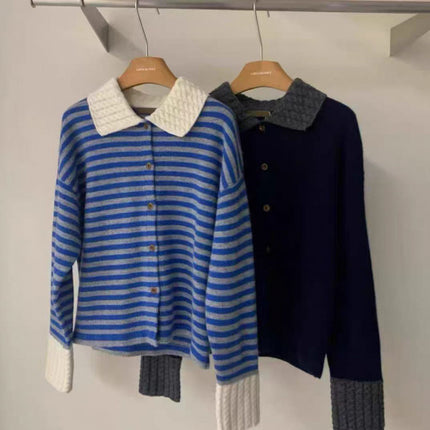 Long Sleeve Knitted Sweater Petite Top Tide