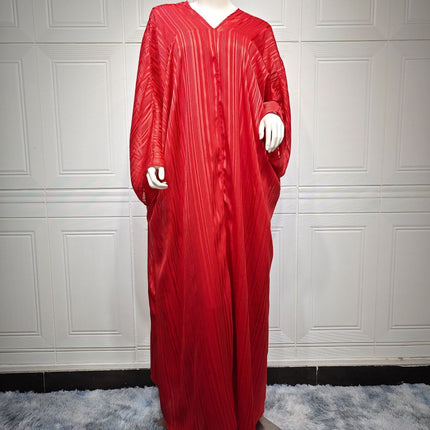 Muslim Abaya Fashion Dress Black Robe Shiny Figured Cloth Robe Two-piece Set