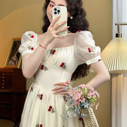 Summer Seaside Vacation French Dress Women