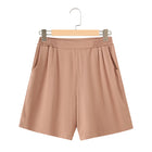 French Lapel Short Sleeve Shirt Outfit Loose Shorts Two-piece Set