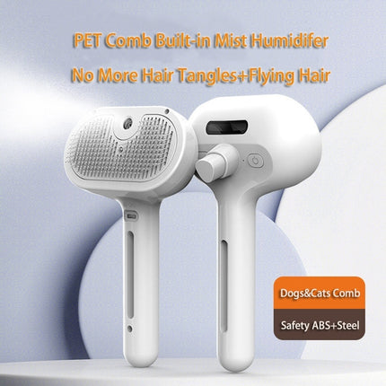 Pet Comb Self Cleaning Pets Brush For Dogs Grooming Tools Dematting Comb Built-in Mist Humidifier Pet Products