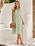 Summer Casual Women's Solid V-neck Dress