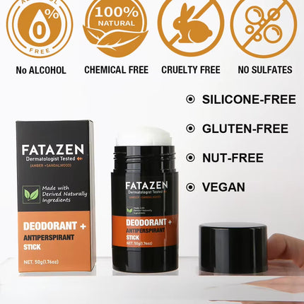 Herbal Deodorant Antiperspirant Stick Body Glide Natural Vegan Sandal Amber Sweat Odor Balm Deodorant Stick