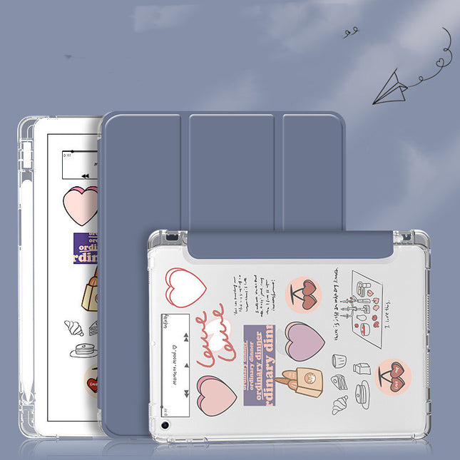 Compatible with Apple, Suitable For Apple IPad Case 6 With Pen Slot IPad8 Case