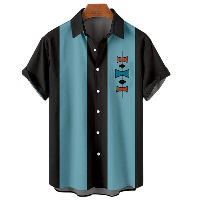 Men's Hawaiian Shirt Casual Button Short Sleeve