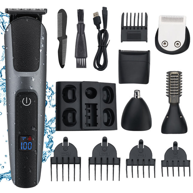 Men's Multifunctional Hair Clipper Digital Display Whole Bdy