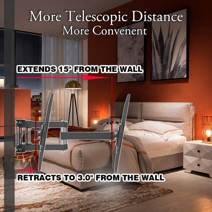 TMDS-105 Up And Down Angle 10 Degrees, Left And Right Angle 30 Degrees, Wall Mounted TV Stand 40kg