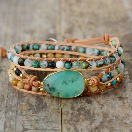 Retro Natural Stone Chain Bracelets For Men And Women