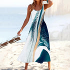 Women Floral Summer Maxi Dress Casual Beach Printed Sleeveless Boho Flowy Tank Sundress