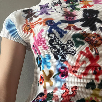 Y2k Aesthetic Fashion Cropped Tops Women Short Sleeve
