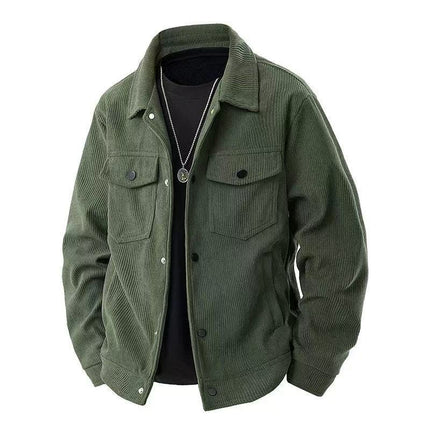 Retro Casual Loose Men's Lapel Work Jacket