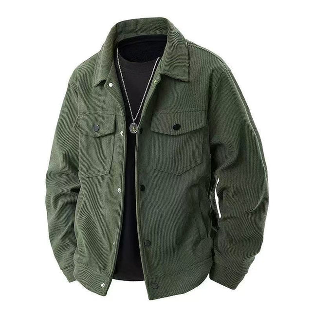 Retro Casual Loose Men's Lapel Work Jacket