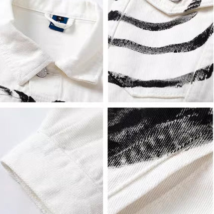 Vintage Fashion Skeletal White Long-sleeved Shirts For Men And Women