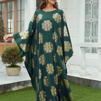 Gilding Batwing Sleeve Muslim Women's Robes