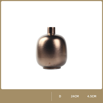 Modern And Simple Golden Ceramic Vase Ornaments Nordic Net Red Creative