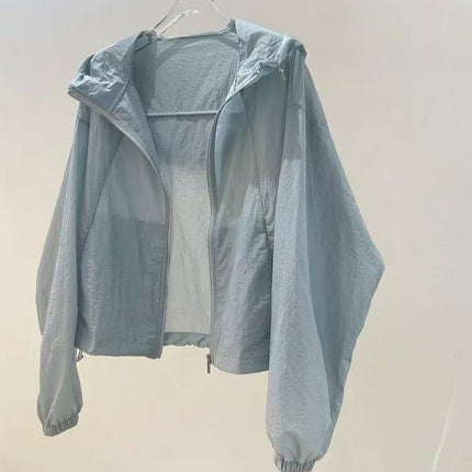 Elegant Breathable Sun Protection Clothing Women's Thin Cardigan Sun Protection Coat
