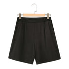 French Lapel Short Sleeve Shirt Outfit Loose Shorts Two-piece Set