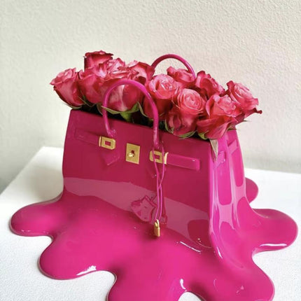 High-end Bag Resin Vase Flower Arrangement Sculpture