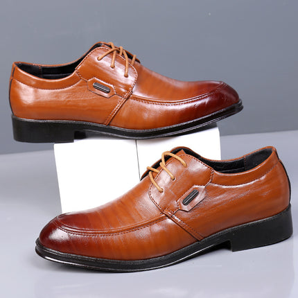 Men's Casual Leather Shoes Trendy Summer Breathable Hollow Perforated Sandals