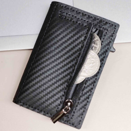 First Layer Cowhide Tri Fold Card Holder Large Capacity