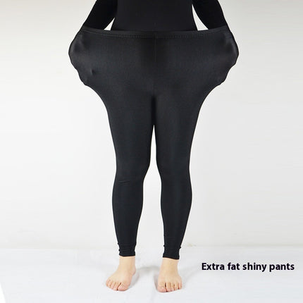 Nylon Plus-sized Plus Size High Waist Leggings