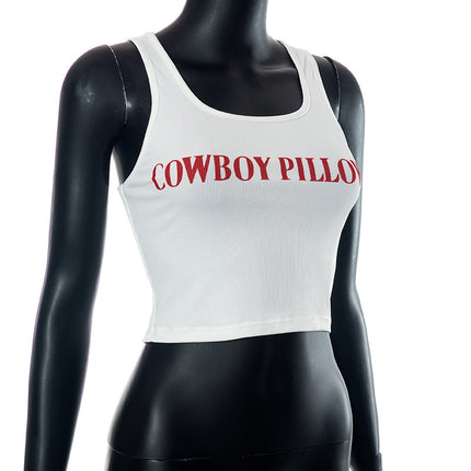New Letter Printing Skinny Short Tank Top Sleeveless T-shirt Women