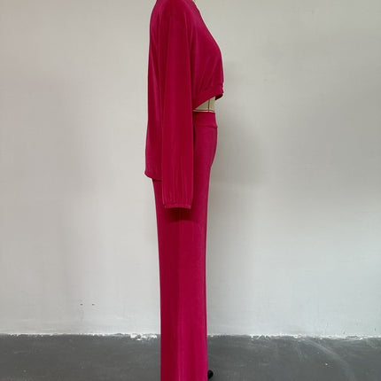 Wide Leg Pants Casual Set