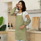 Peach Skin Fabric Cloth Stain-resistant Apron Set