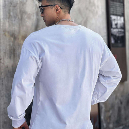 Loose Fitness Clothes Sports Clothes Long Sleeve T-shirt Pullover Hoodie Thin Section Men