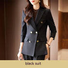 Caramel Suit Women's Fashion Temperament Double Breasted High Sense Slim Fit Suits