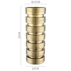 Gold Brushed 7 Ring Vase