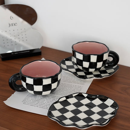 Black And White Checkerboard Mug Creative Net Red Mug