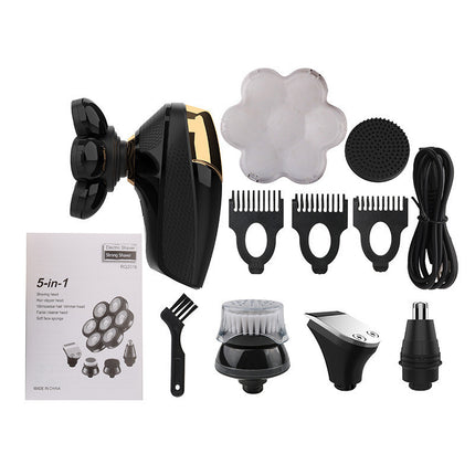Five-in-one Bald Artifact Bdy Men's Electric Shaver