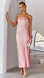 Summer Tube Top Long Dress With Backless Design INS Fashion Flowers Print Party Evening Dresses For Women