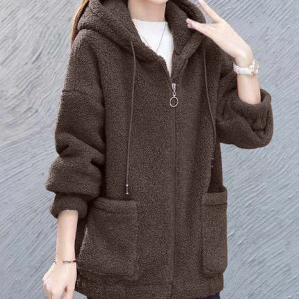 Cardigan Buttonless Printed Loose Top