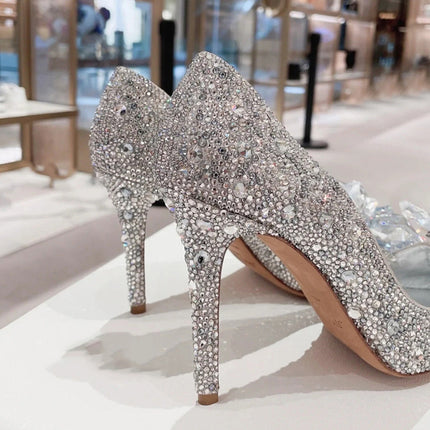 New Women's Wedding Dress French Crystal Shoes
